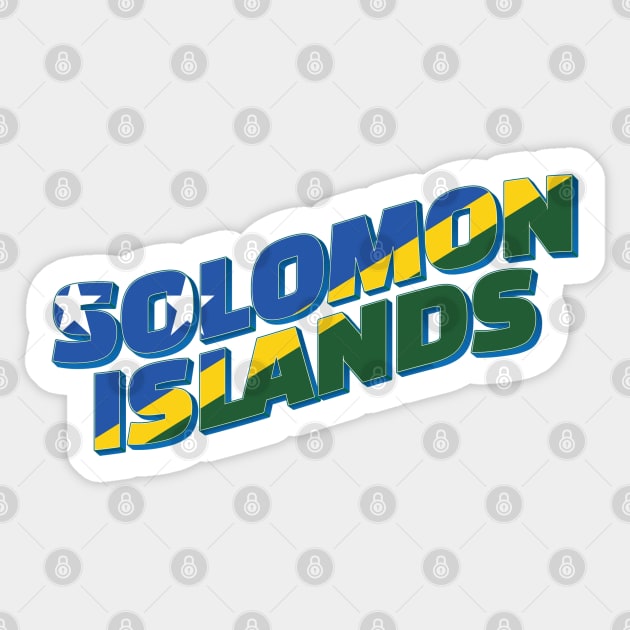 Solomon Islands vintage style retro souvenir Sticker by DesignerPropo